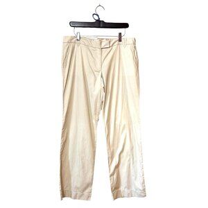 J.Crew Womens Chino Pants 12R Classic Twill City Fit Beige Straight Leg Preppy